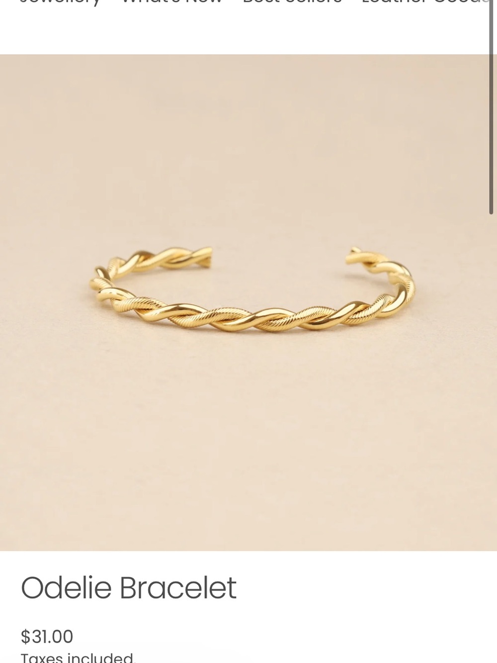 Gold Twisted Cuff Bracelet